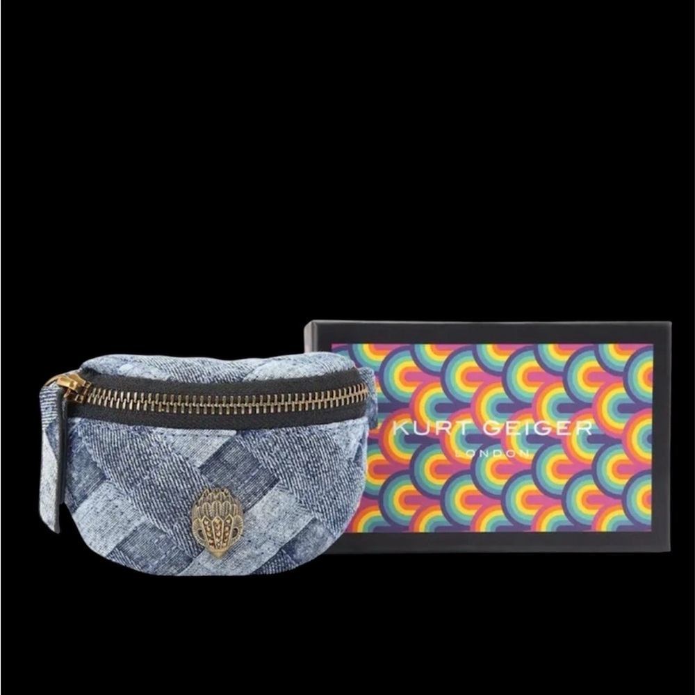 NIB Kurt Geiger Denim Wristlet